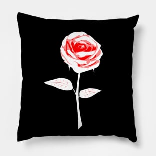 Red White Rose / Dark Clothes Pillow