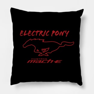 Mustang Mach-E - Electric Pony in Rapid Red Pillow