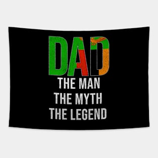 Zambian Dad The Man The Myth The Legend - Gift for Zambian Dad With Roots From Zambian Tapestry