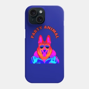 Party Animal Police K9 Dog Synthwave Retro Phone Case