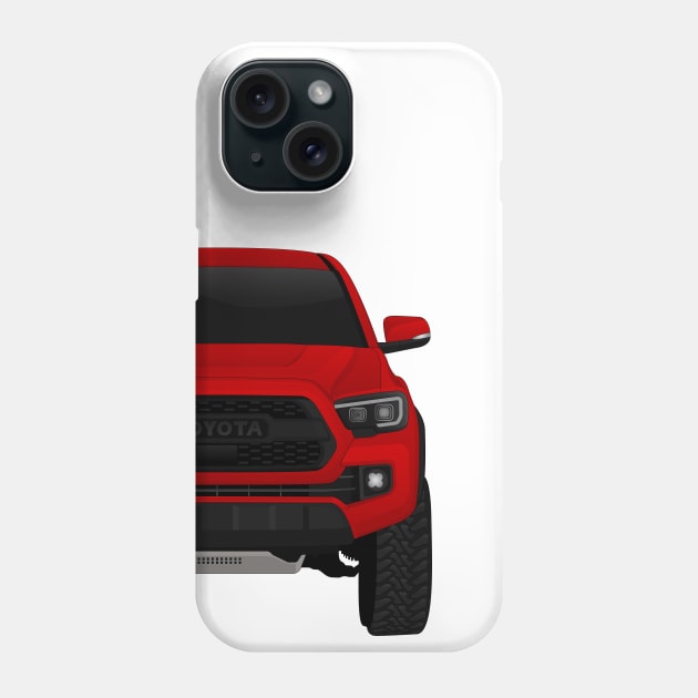 Toyota Tacoma DARK-RED Phone Case by VENZ0LIC