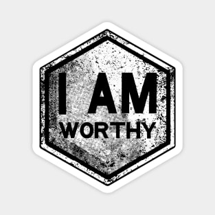 I AM Worthy - Affirmation - White Magnet