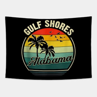 Vintage Gulf Shores Beach Alabama Summer Sunset Palm Tank Top Tapestry