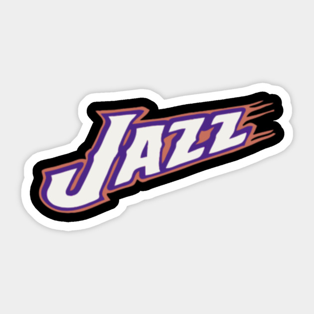 90s Jazz Logo Utah Jazz Aufkleber Teepublic De