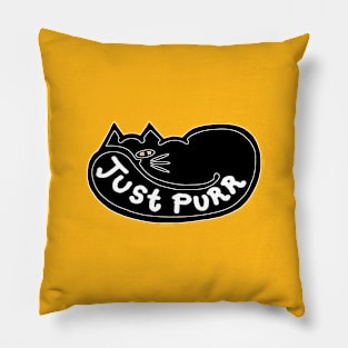 JUST PURR, Black Cat Pillow