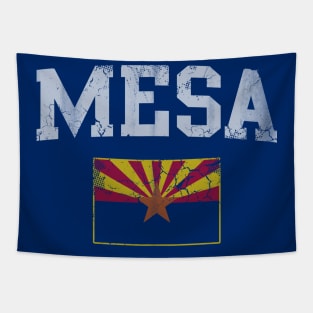 Retro Mesa Arizona Flag Home Love Tapestry