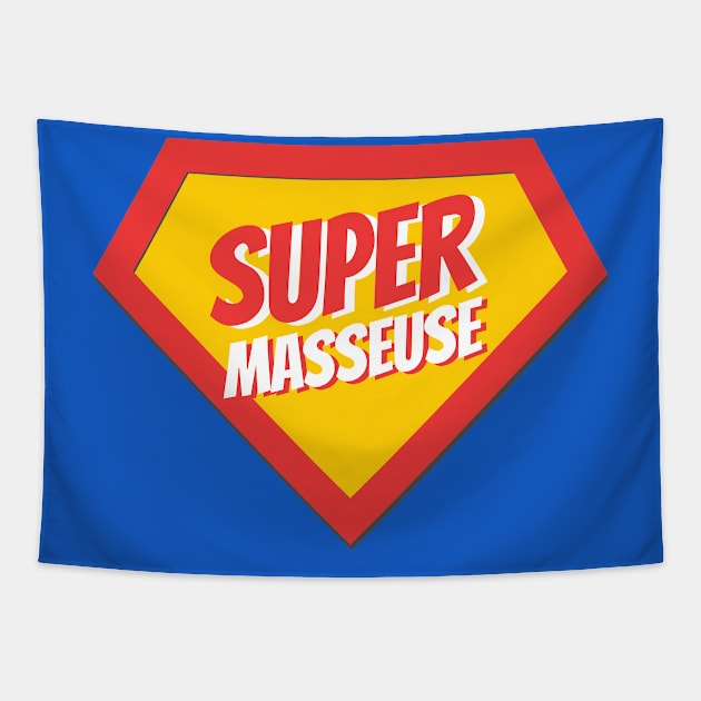 Masseuse Gifts | Super Masseuse Tapestry by BetterManufaktur