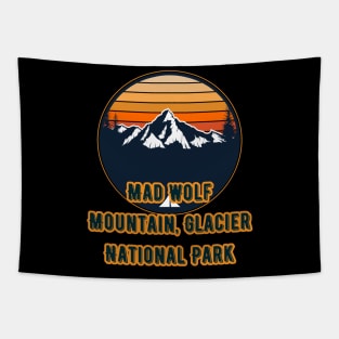 Mad Wolf Mountain, Glacier National Park Tapestry