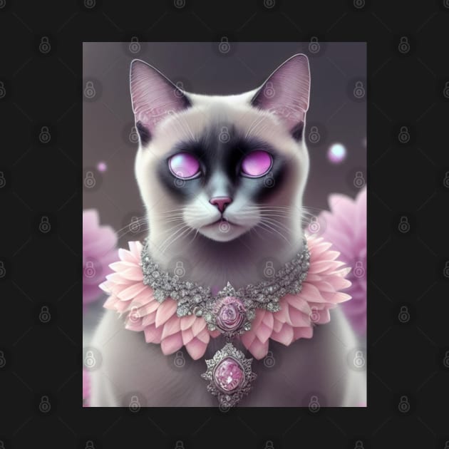 Pink-Eyed Siamese Cat by Enchanted Reverie