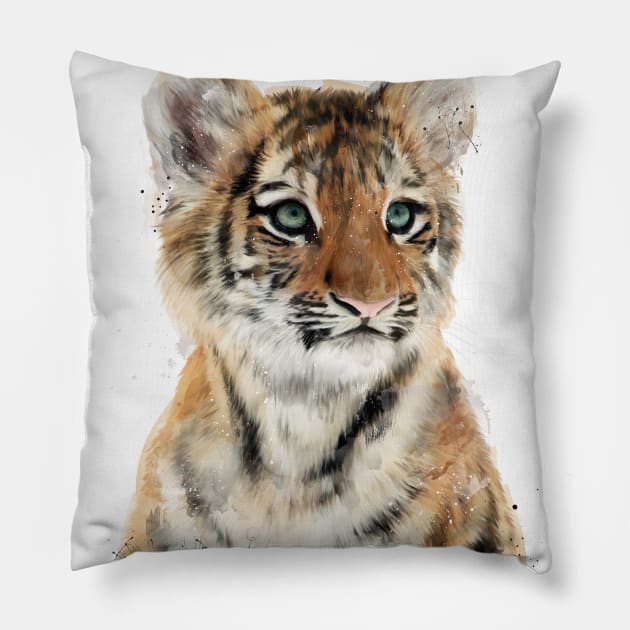 Little Tiger Pillow by Amy Hamilton