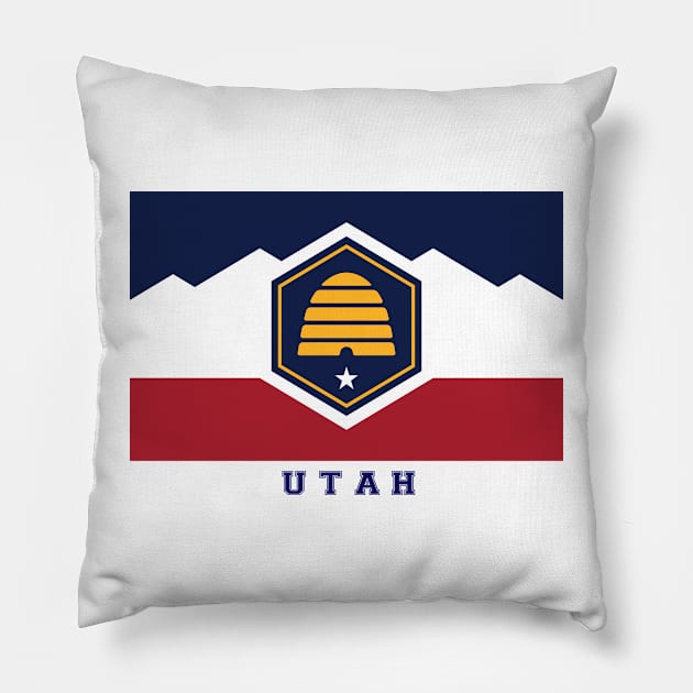 Utah Flag Pillow by Ramirelli