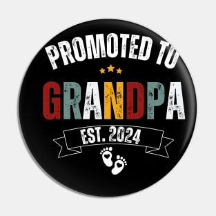 1st Time Grandpa EST 2024 New First Grandpa 2024 Pin