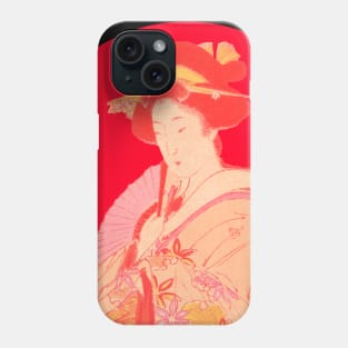 Japanese Lady Red Classic Art Phone Case