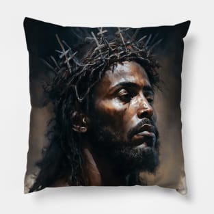 Black Christ African American Jesus Art Pillow