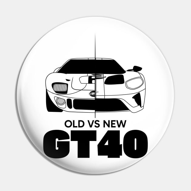 Old vs New GT40 Black Outline Pin by kindacoolbutnotreally