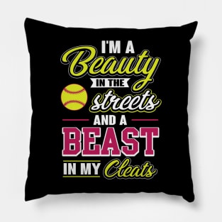 Beauty Streets Softball Player Pillow