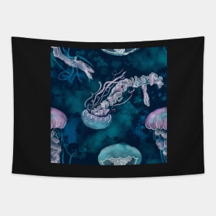 Deep Sea Delight Ocean Blue Tapestry