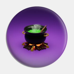 3d rendered cauldron pot perfect for haloween design project Pin