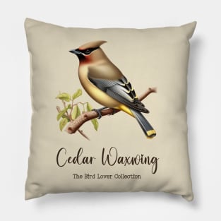 Cedar Waxwing - The Bird Lover Collection Pillow