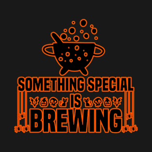 Halloween costume Something Special is Brewing Pregnant Pumpkin T-Shirt