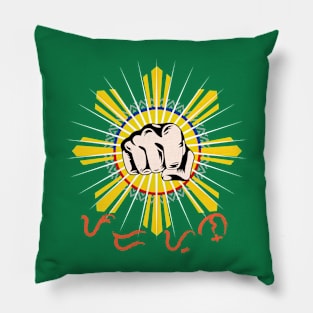 Phil.Sun Fist / Baybayin word Padayon (to continue) Pillow