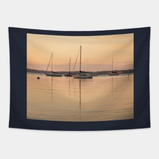 Sunrise Sailboats at Anchor Tapestry