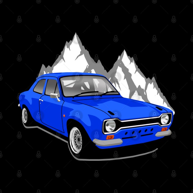 Blue Ford Escort rs 1600 by Rebellion Store