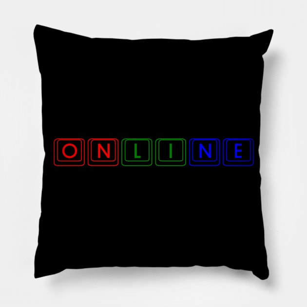 RGB color, Online, Keyboard design! Pillow by VellArt