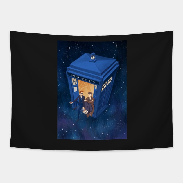 David Tennant and Space Tapestry by illustore