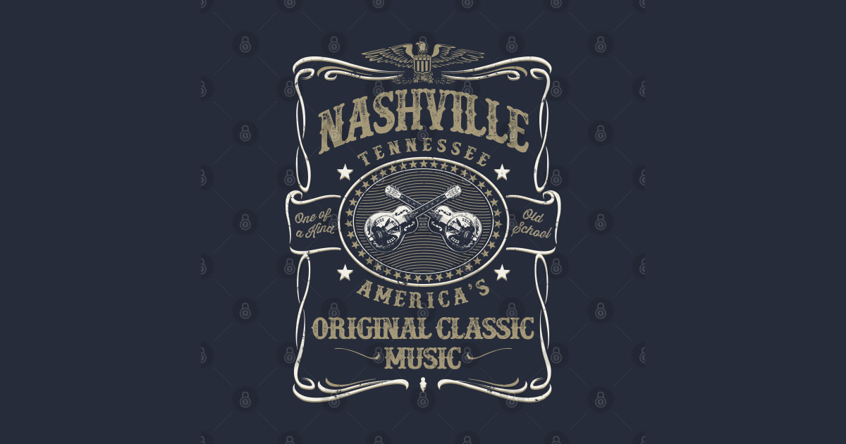 Nashville Music City USA Vintage - Nashville - T-Shirt | TeePublic Vintage Music Logos