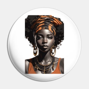 Afrocentric Woman Pin