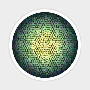 Stained Glass Green (Yellow) Sphere Magnet