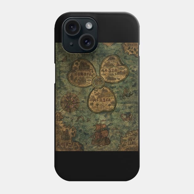 Old Nautical Map (Fantasy). Phone Case by Mystic Arts