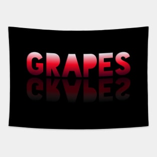 Grapes - Healthy Lifestyle - Foodie Food Lover - Graphic Typography Tapestry