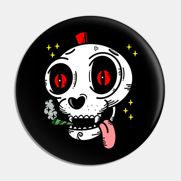 smoking weed skull Pin by keyoveride