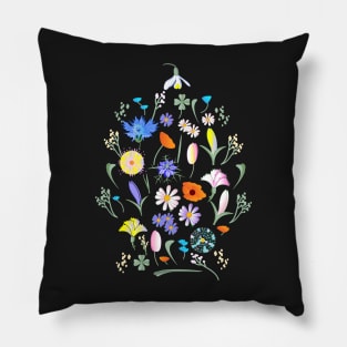 Colorful flowers flower meadow Pillow