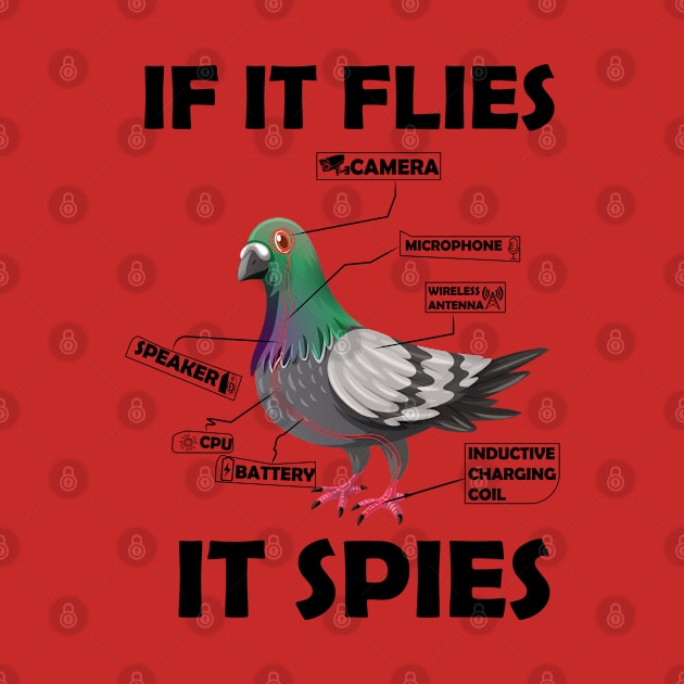 If It Flies It Spies, Pigeon Anatomy Bird Aren't Real by irenelopezz