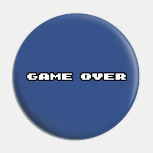 Video Games Game Over Screen Pin