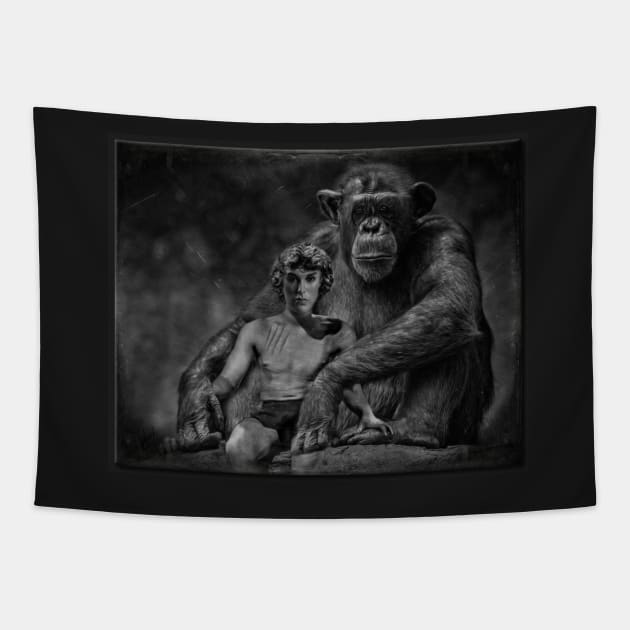 Tarzan and Kala Tapestry by rgerhard