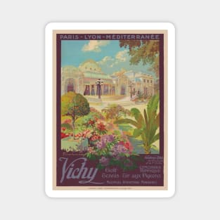Vichy France Railroad Vintage Poster 1925 Magnet