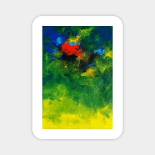 Green abstract artwork Magnet