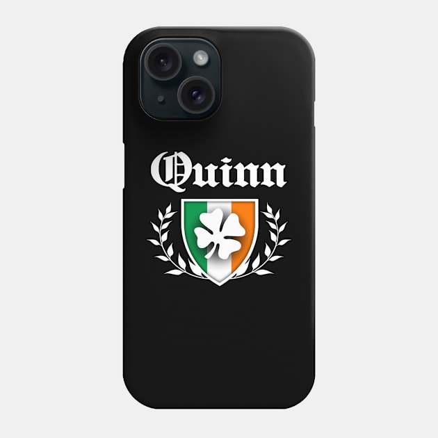 Quinn Shamrock Crest Phone Case by robotface