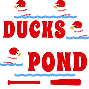 Cute Baseball Mom Ducks on the Pond Baseball Saying Funny Original Magnet