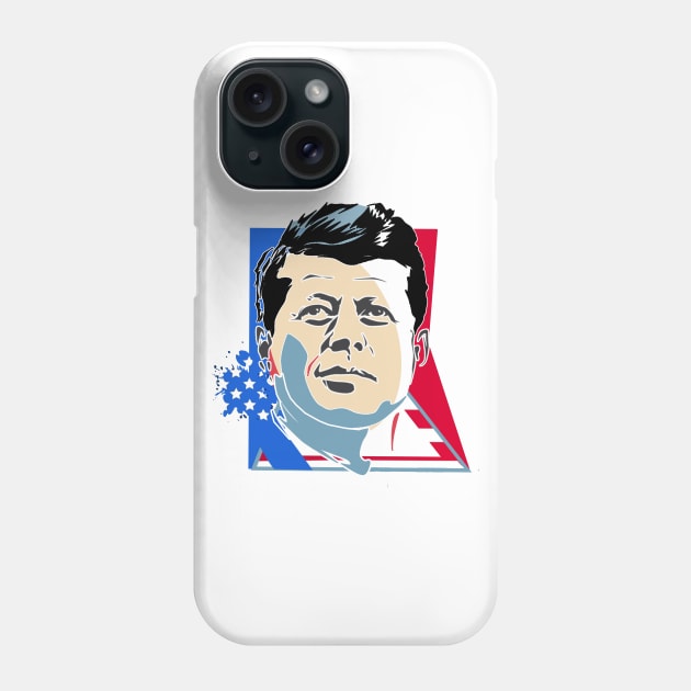 John F Kennedy Phone Case by Creation Cartoon