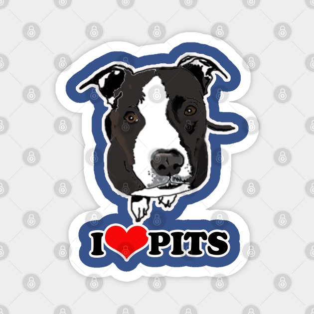 I Love Pit Bulls Magnet by JessDesigns