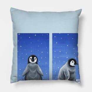 Emperor Penguin Chicks Pillow