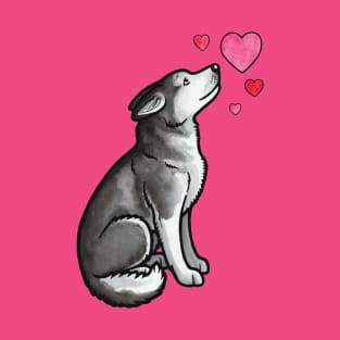 Siberian Husky love T-Shirt