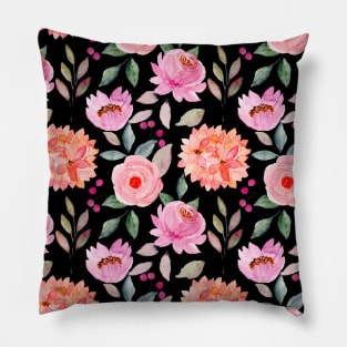 pink floral pattern Pillow