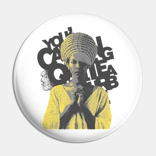 Erykah Retro Musician Grey Pin