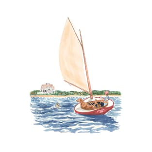 Catboat Sailor with Seal T-Shirt